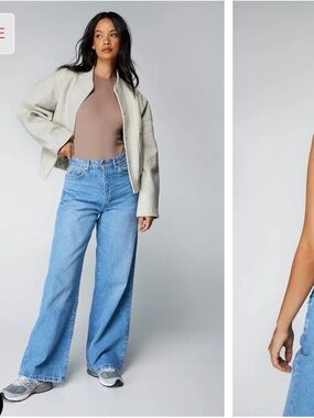 Nasty Gal Ribbed Crewneck Sweater - Taupe Pink